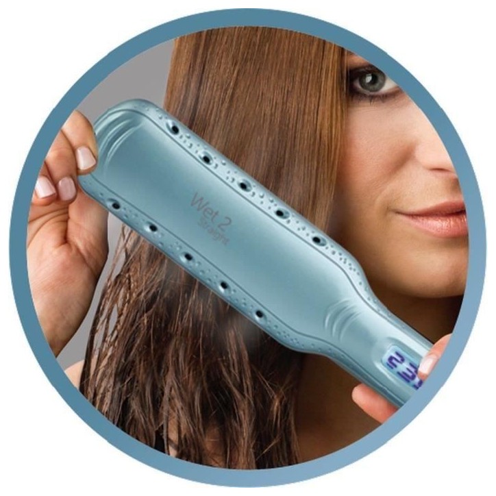 Lisseur - REMINGTON - Wet2Straight S7350 - Plaques larges - Soins a l'huile d'argan et Vitamine E Lisseur - REMINGTON - Wet2Straight S7350 - Plaques larges - Soins a l'huile d'argan et Vitamine E