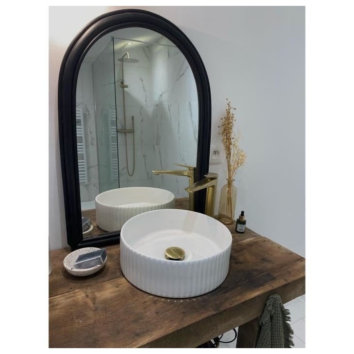 Mitigeur lavabo haut - EDOUARD ROUSSEAU - GLOSS - Laiton brossé Mitigeur lavabo haut - EDOUARD ROUSSEAU - GLOSS - Laiton brossé