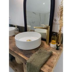 Mitigeur lavabo haut - EDOUARD ROUSSEAU - GLOSS - Laiton brossé