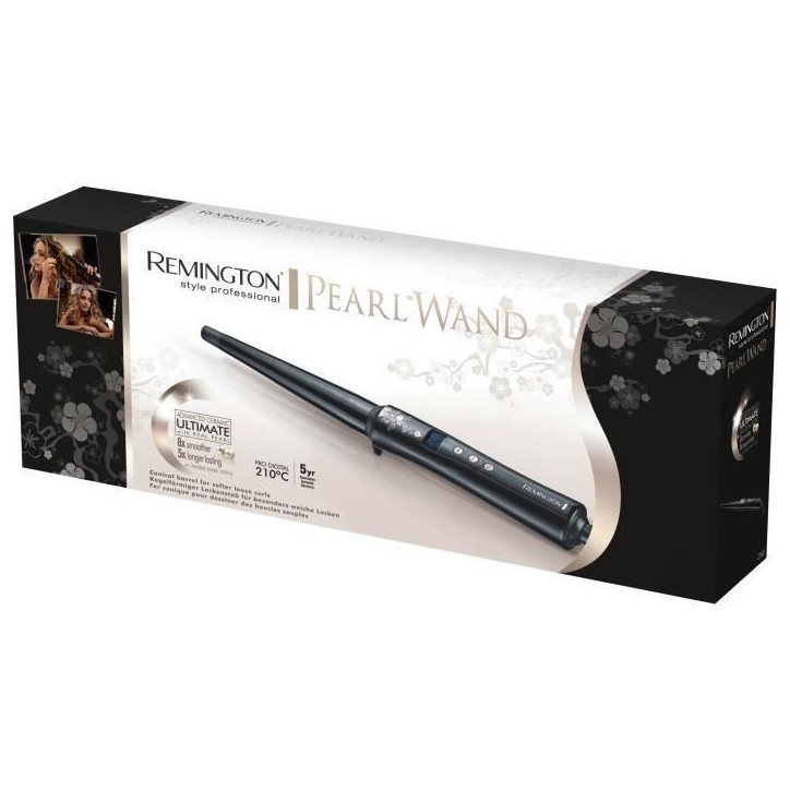 Remington CI95 Fer a Boucler, Boucleur Conique Pearl Advanced Ceramic avec Eclats de Perles, Cheveux Brillants Remington CI95 Fer a Boucler, Boucleur Conique Pearl Advanced Ceramic avec Eclats de Perles, Cheveux Brillants