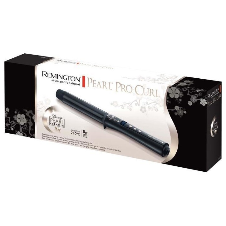 Remington CI95 Fer a Boucler, Boucleur Conique Pearl Advanced Ceramic avec Eclats de Perles, Cheveux Brillants Remington CI95 Fer a Boucler, Boucleur Conique Pearl Advanced Ceramic avec Eclats de Perles, Cheveux Brillants