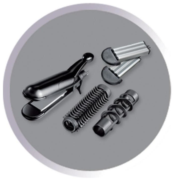 Multistyler 5en1 - Remington S8670 Lisse, Boucle, Ondule, Spirale, Gaufre - 4 embouts interchangeables, pinces a cheveux, mallet Multistyler 5en1 - Remington S8670 Lisse, Boucle, Ondule, Spirale, Gaufre - 4 embouts interchangeables, pinces a cheveux, mallet