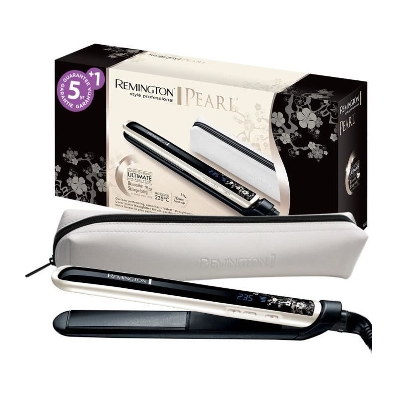 Remington S9500 Fer a Lisser, Lisseur Pearl Plaques Souples Advanced C
