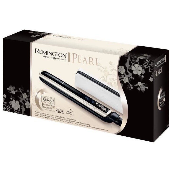 Remington S9500 Fer a Lisser, Lisseur Pearl Plaques Souples Advanced Ceramic XL avec Eclats de Perles, Cheveux Brillants Remington S9500 Fer a Lisser, Lisseur Pearl Plaques Souples Advanced Ceramic XL avec Eclats de Perles, Cheveux Brillants