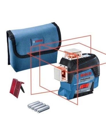 Niveau laser lignes Bosch Professional GLL 3-80 C - 0601063R00 - Noir et bleu - Sans fil - Portée 120 m