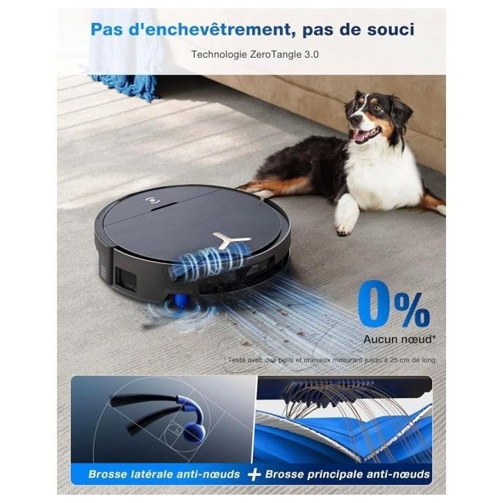 ECOVACS DEEBOT X9 PRO OMNI Robot Aspirateur Laveur - 16600Pa - Ultra-fin - Technologie BLAST - Auto-nettoyage instantané
