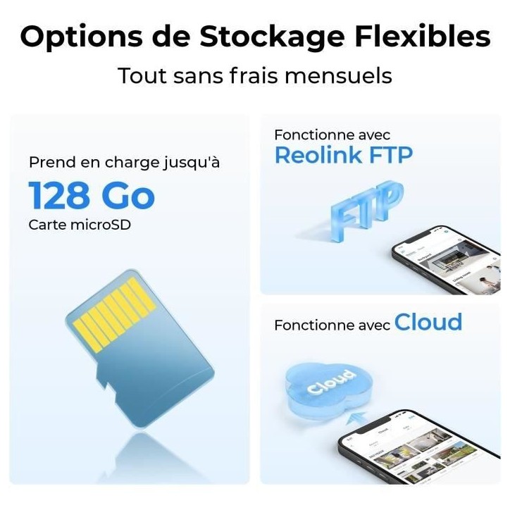 Caméra extérieure - REOLINK - G330 - Blanc