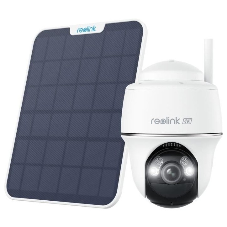Caméra extérieure - REOLINK - B440 - Panneau solaire - Blanc
