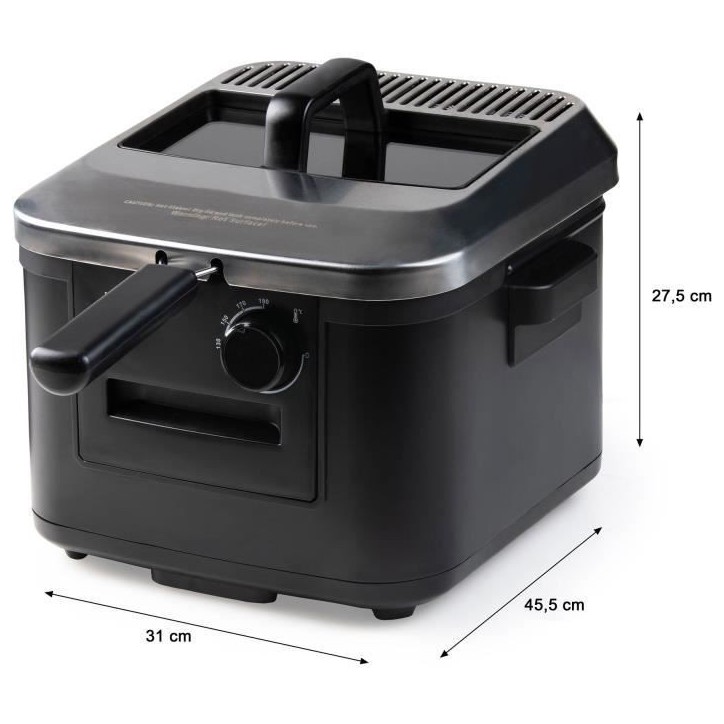 Friteuse - DOMO - DO545FR - 4L - 2000W - Température réglable 130-190°C Friteuse - DOMO - DO545FR - 4L - 2000W - Température réglable 130-190°C
