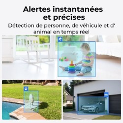 Caméra extérieure - REOLINK - B310 - Panneau solaire - Blanc