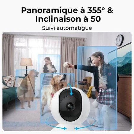 Caméra intérieure - REOLINK - E330 - 5MP - Blanc