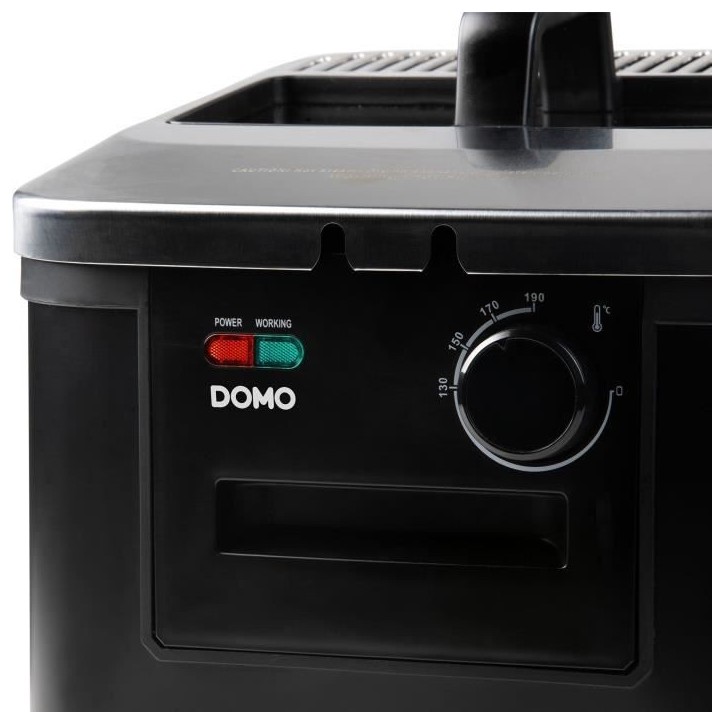Friteuse - DOMO - DO545FR - 4L - 2000W - Température réglable 130-190°C Friteuse - DOMO - DO545FR - 4L - 2000W - Température réglable 130-190°C