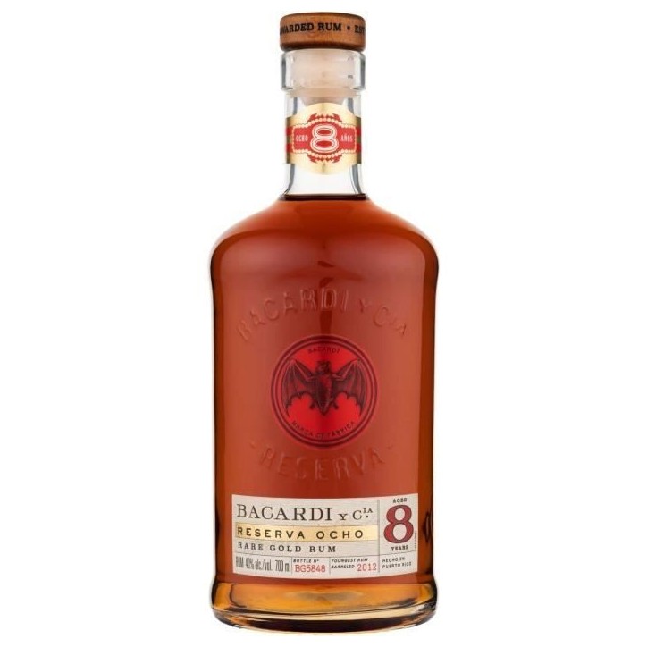 Rhum Bacardi Reserva Ocho - Rhum vieux - Puerto Rico - 40%vol - 70cl