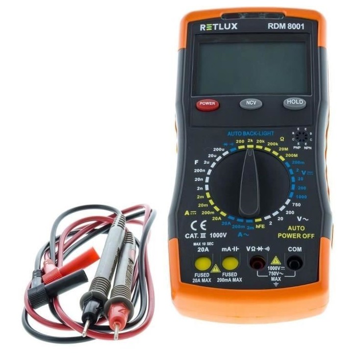 Multimetre numérique - RETLUX - RDM 8001