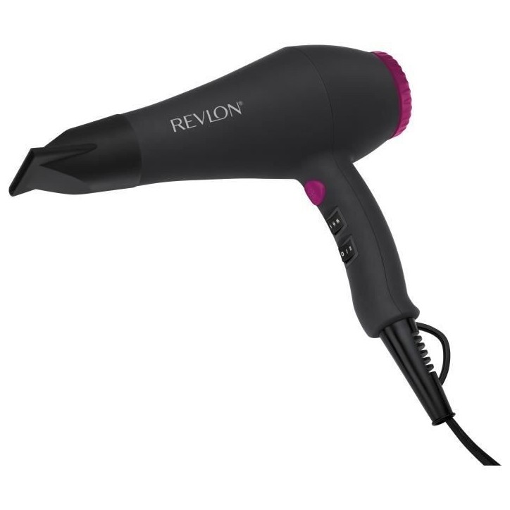 Seche-cheveux - REVLON - RVDR5251E - Perfect Heat - 2000 W - Moteur AC - 2 vitesses - Noir / Rose Seche-cheveux - REVLON - RVDR5251E - Perfect Heat - 2000 W - Moteur AC - 2 vitesses - Noir / Rose